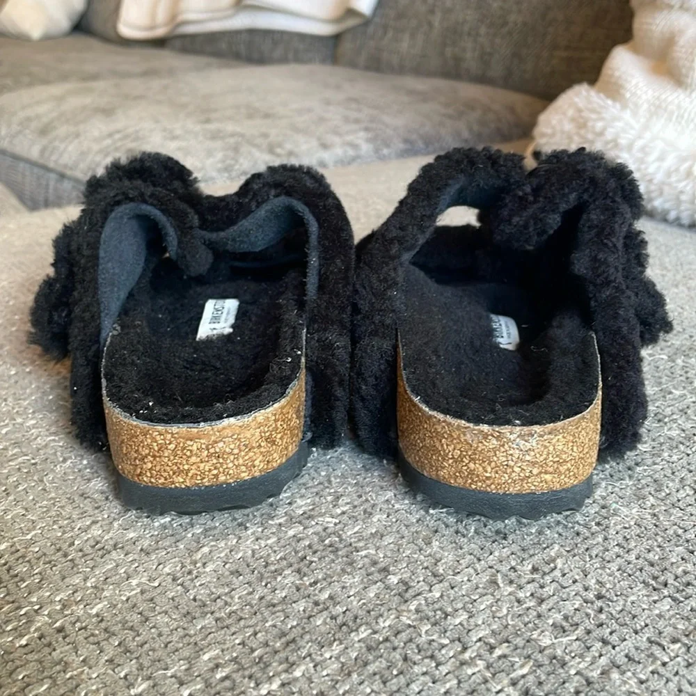 NWT BIRKENSTOCK BIG BUCKLE Fur Lined Sandals! - Picture 3 of 11